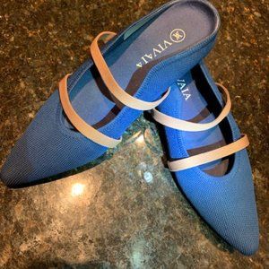 Vivaia womens Point Mules.  Sz 8.5/ EU 39 Color Blue
